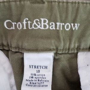 croft & barrow Pants - Croft & Barrow Stretch Army Green Capri's Size 16 croft & barrow Pants - Croft & Barrow Stretch Army Green Capri's Size 16